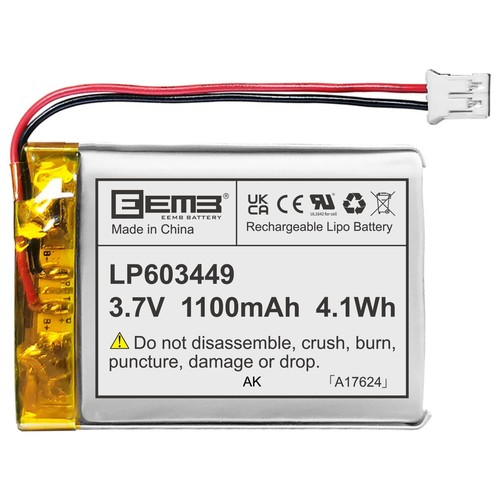 Outlet Akumulator litowo-polimerowy Li-Po 3,7 V 1100 mAh z wtyczką JST OPIS