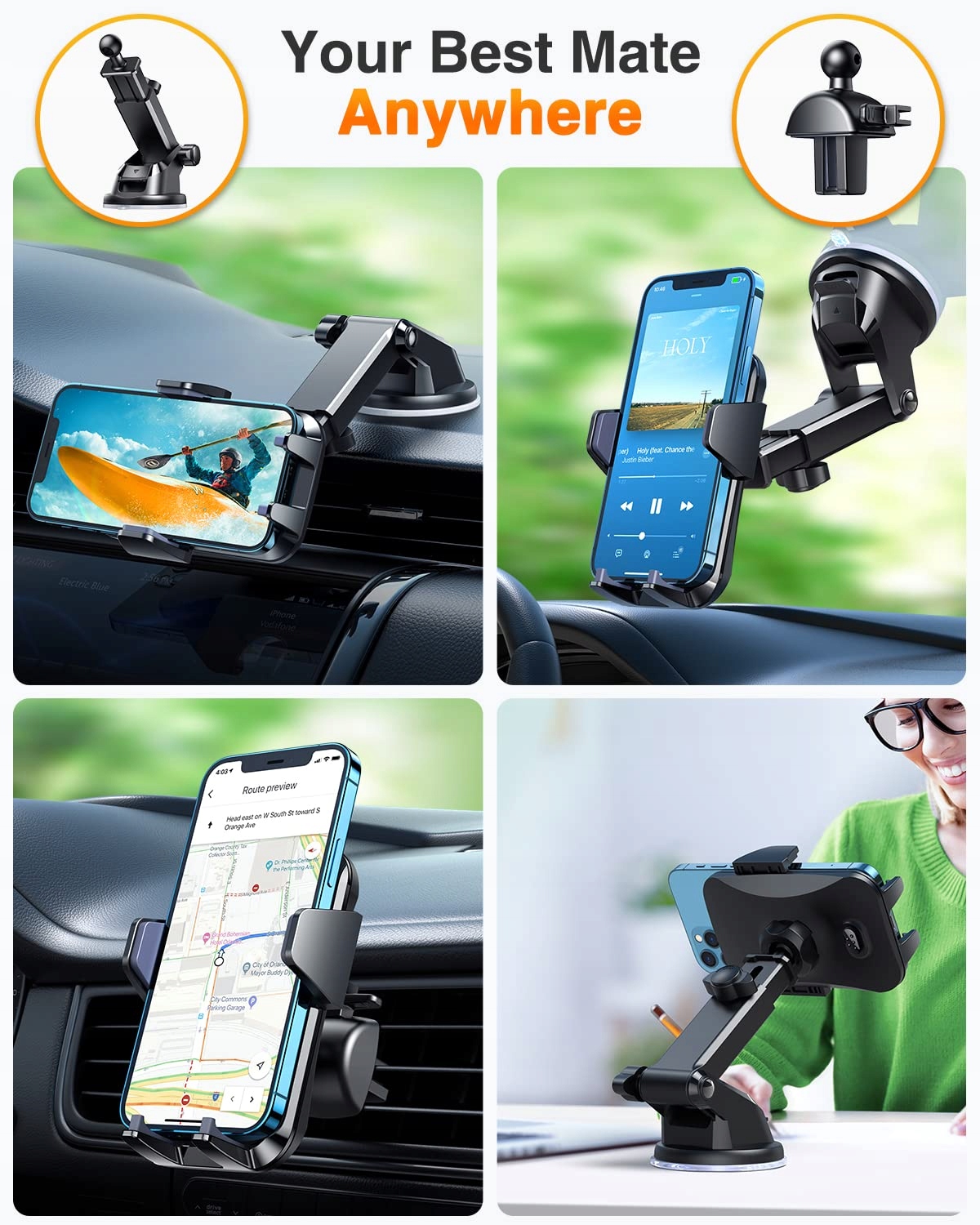 VANMASS Uchwyt Samochodowy 3w1 Silikonowy — miniatura 9