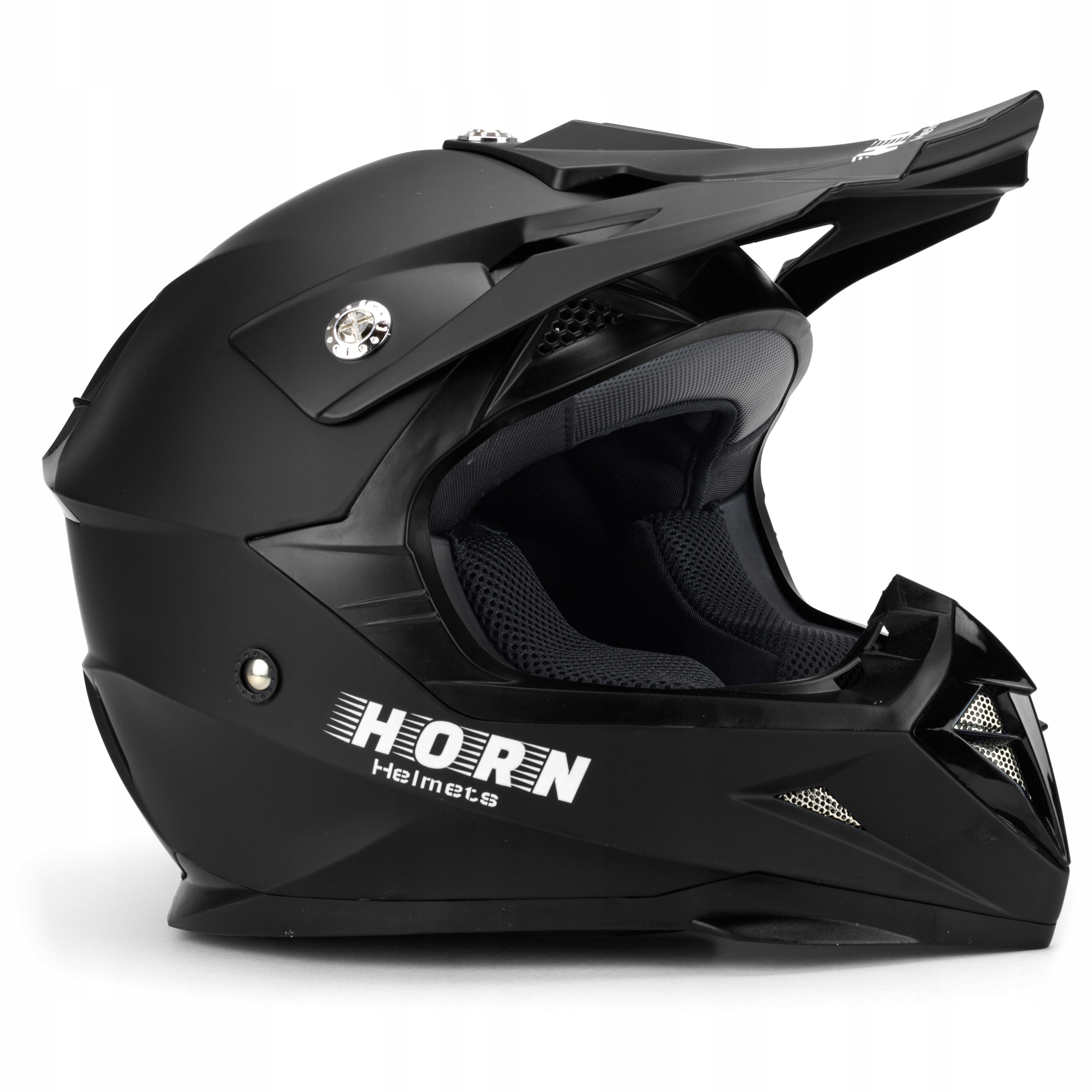 JUNIOR KASK MOTOCYKLOWY CROSS HORN QUAD + GOGLE XS Typ Cross / Enduro