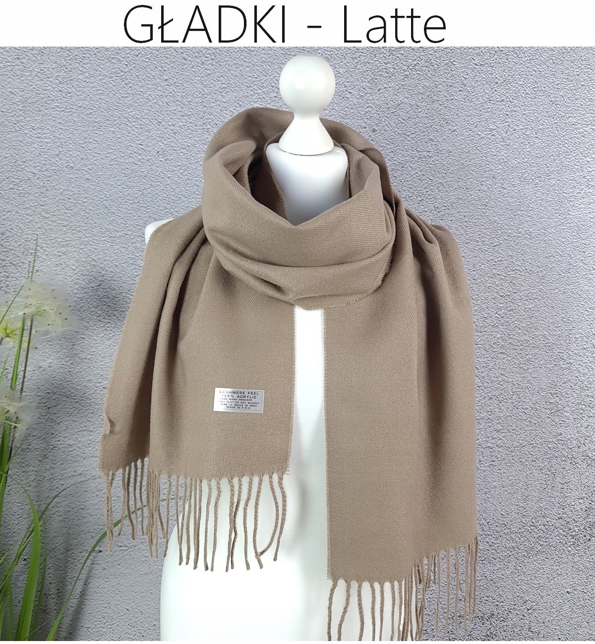 CIEPŁY SZAL GŁADKI zimowy SZALIK KASZMIROWY KOLORY Kolor wielokolorowy