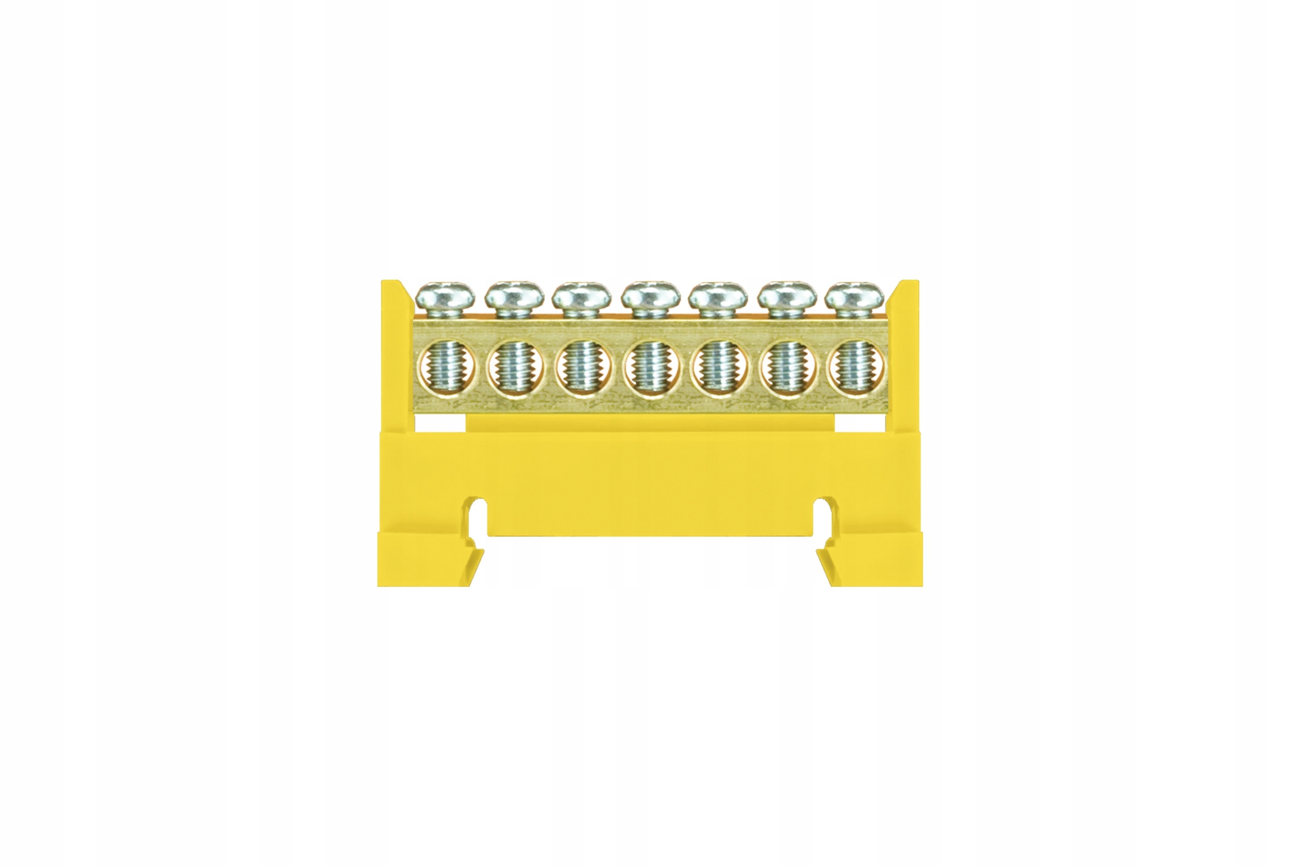 Listwa zaciskowa niska podstawa - 7 żółta