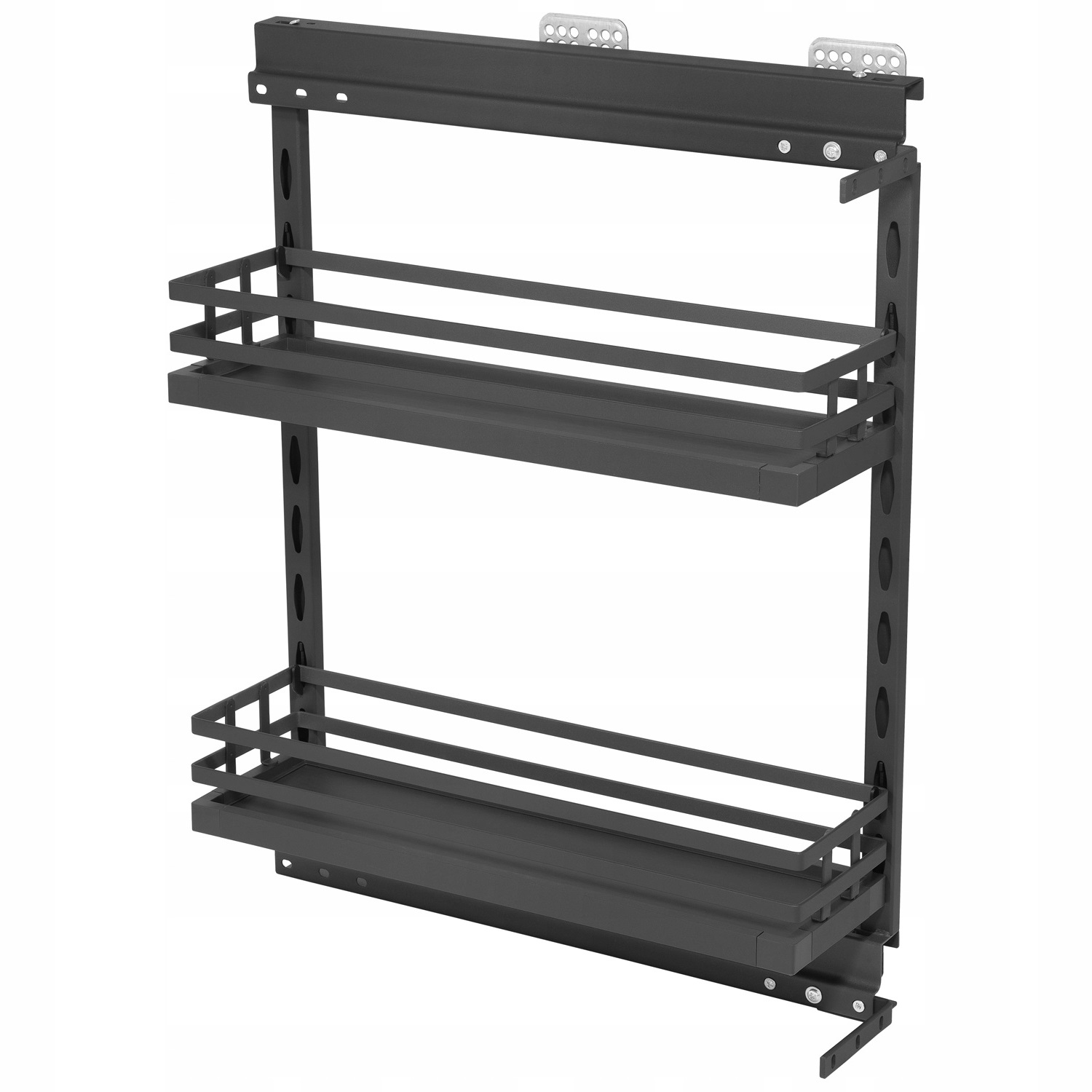 Mini Boční Koš Pro Skříňku 200 MM Grafitový 2 Úrovně MPTJ009FR Pravý