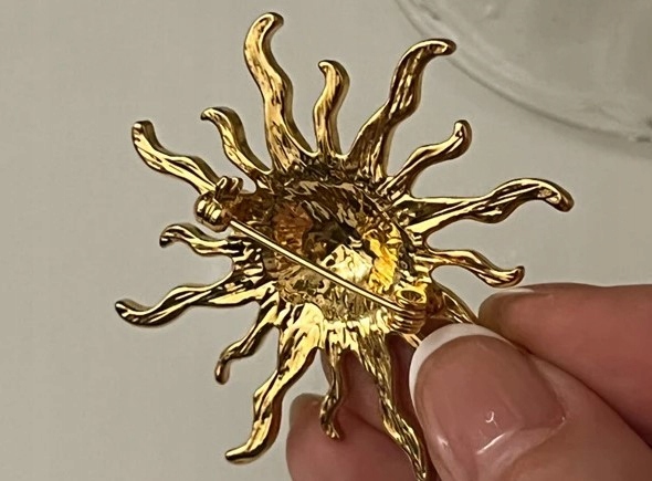 Broszka złota vintage słońce - B134 Marka Inna marka