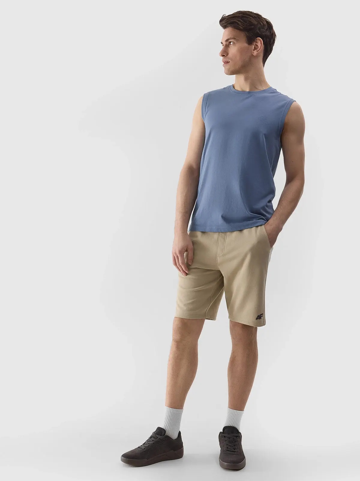 KRÓTKIE SPODENKI MĘSKIE 4F BAWEŁNIANE DRESOWE SPORTOWE LIMITOWANA Nazwa koloru producenta 83S