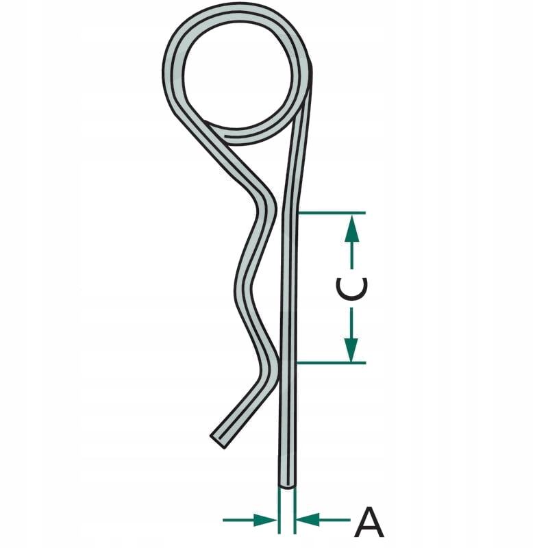 Zawleczka sprężysta, wersja ocynkowana, A: 3,6 Producent części Granit