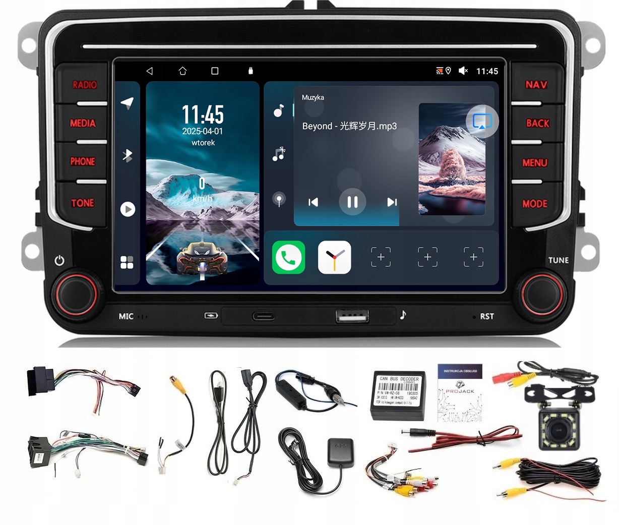 Rádio Navigácia Gps Android Vw Amarok 2012-2020 Wifi Carplay 6GB 128GB