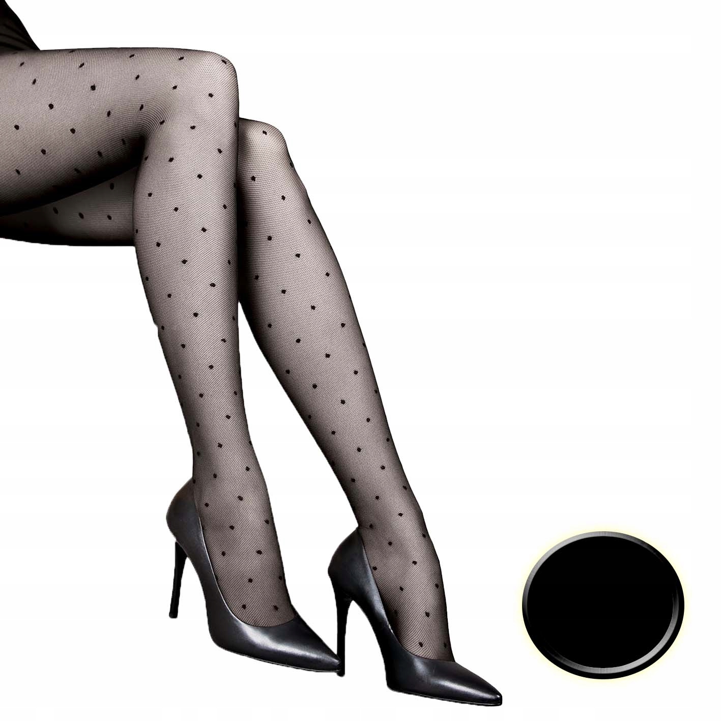 

Rajstopy fantazyjne Tulle 20 den Nero 3-4