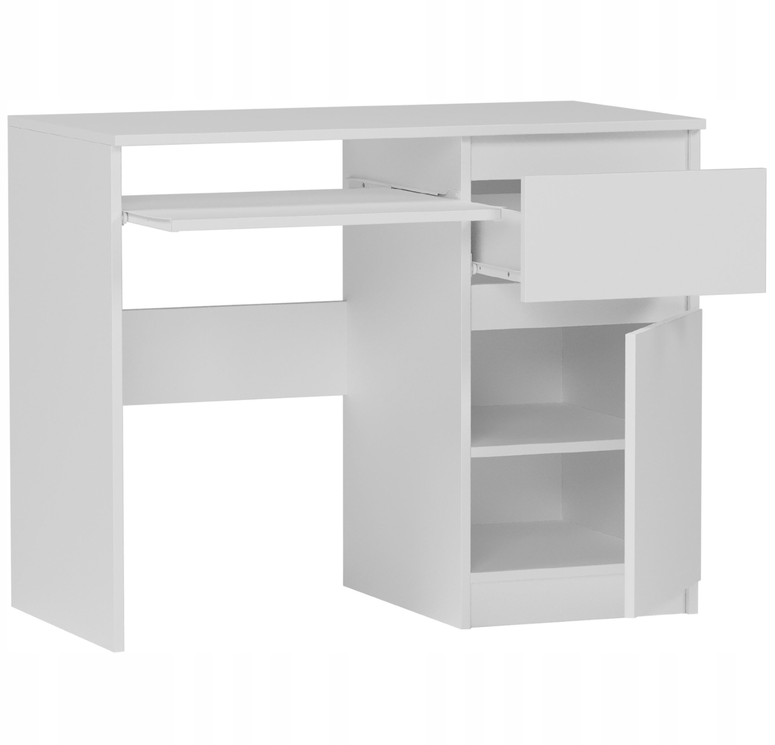 Meble Biurko komputerowe stolik 90cm białe N-33