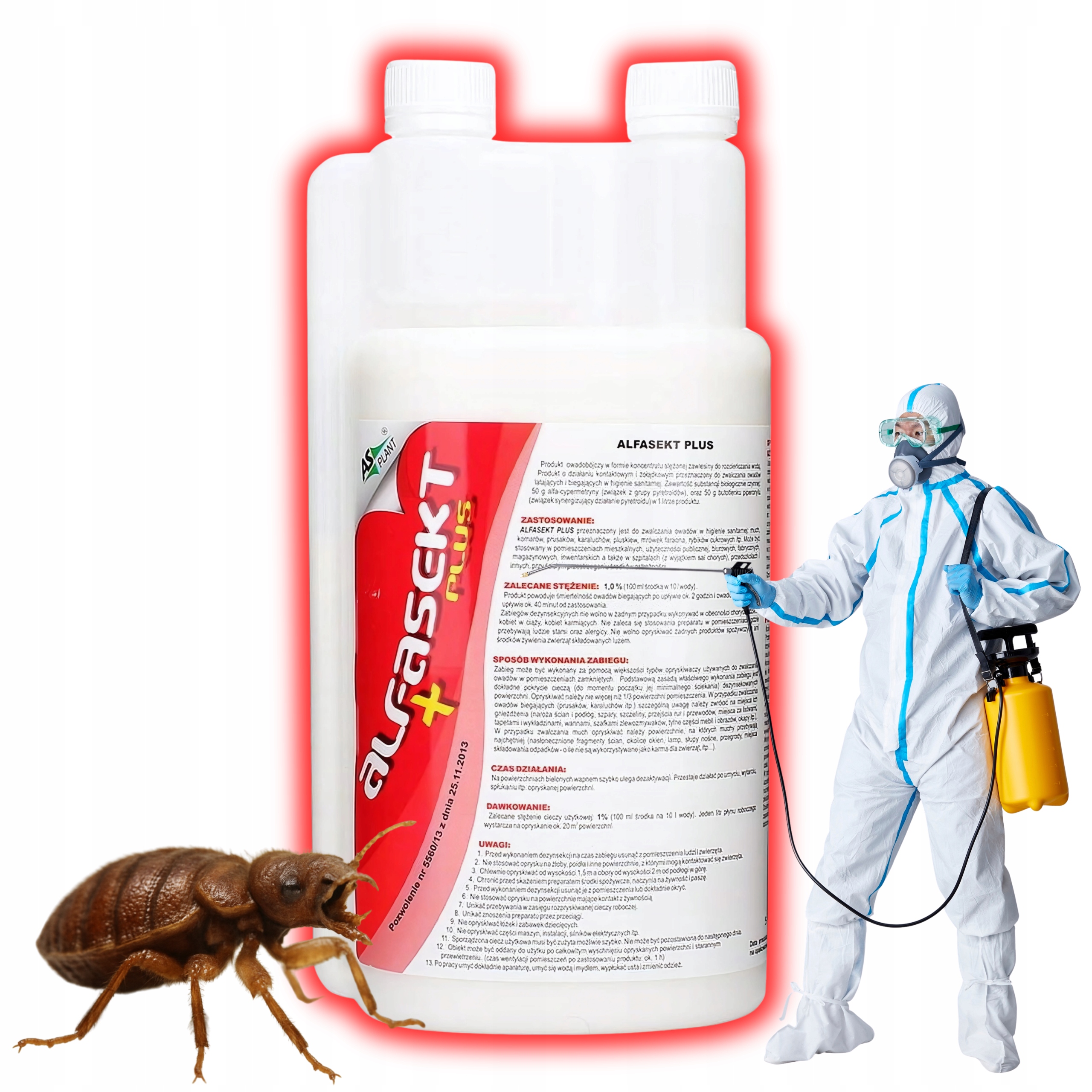 Postřikový Přípravek Proti Komárům, Mouchám, Štěnicím, Hmyzu, Rybičkám, Alfasekt Plus 1 L