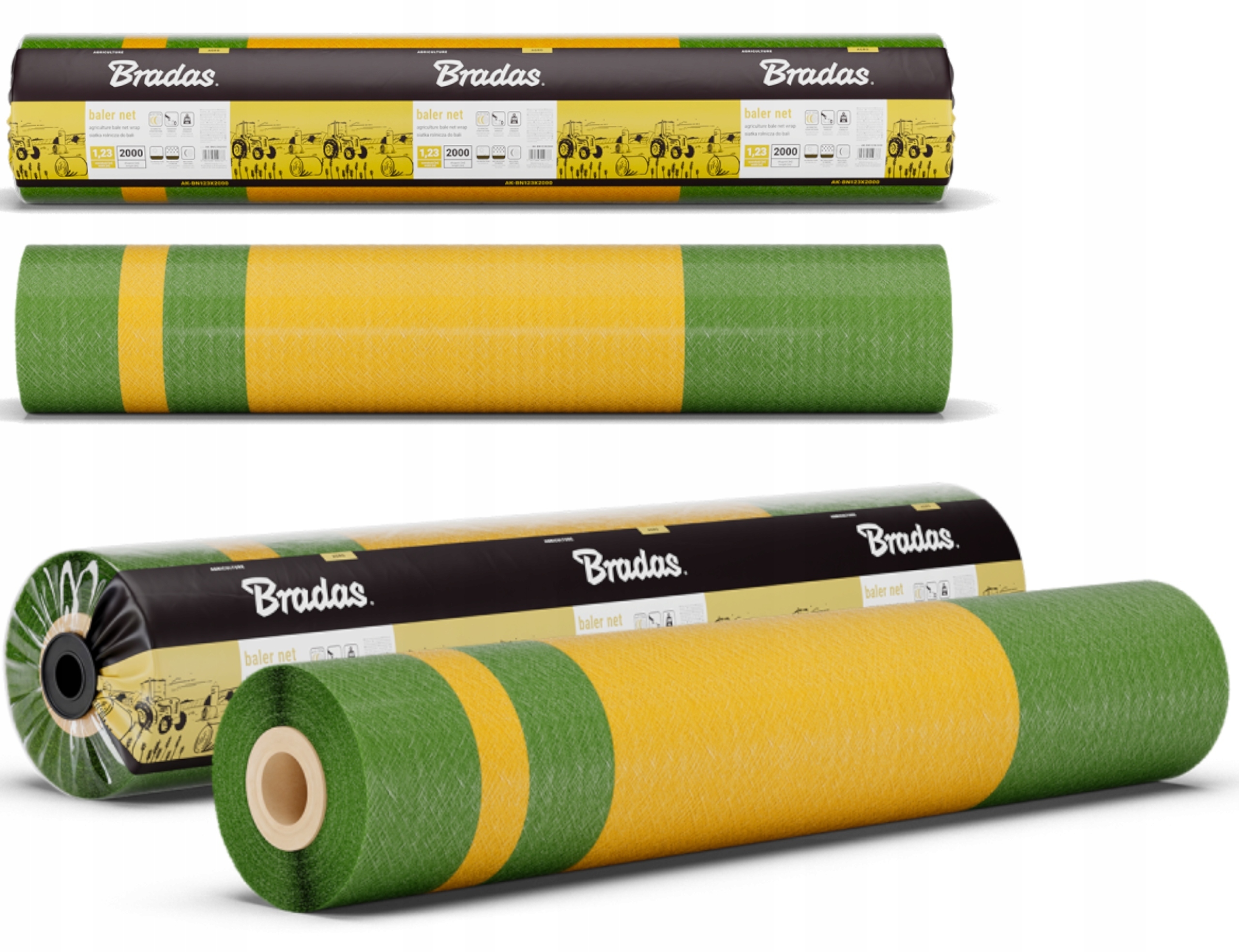 SIATKA ROLNICZA DO BELI BELOWANIA SŁOMY SIANA 1,23 X 2000 m BALER NET MOCNA