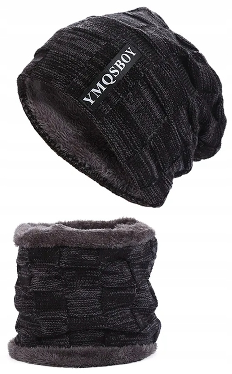 CZAPKA KOMIN KOMPLET SZALIK GOLF KOMINIARKA OCIEPLANA ZIMOWA MĘSKA 5 KOLOR Marka inna