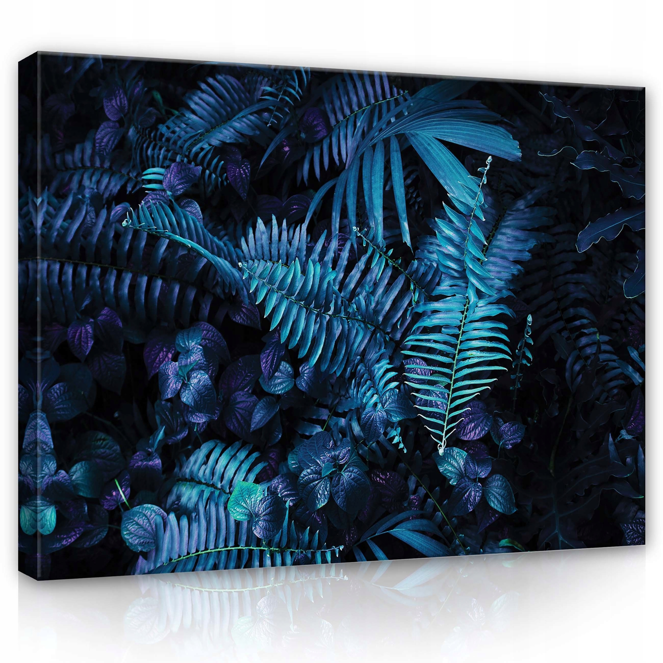 Obraz 100x75 Tropická vegetace kapradina palmové listy tmavý tajemný