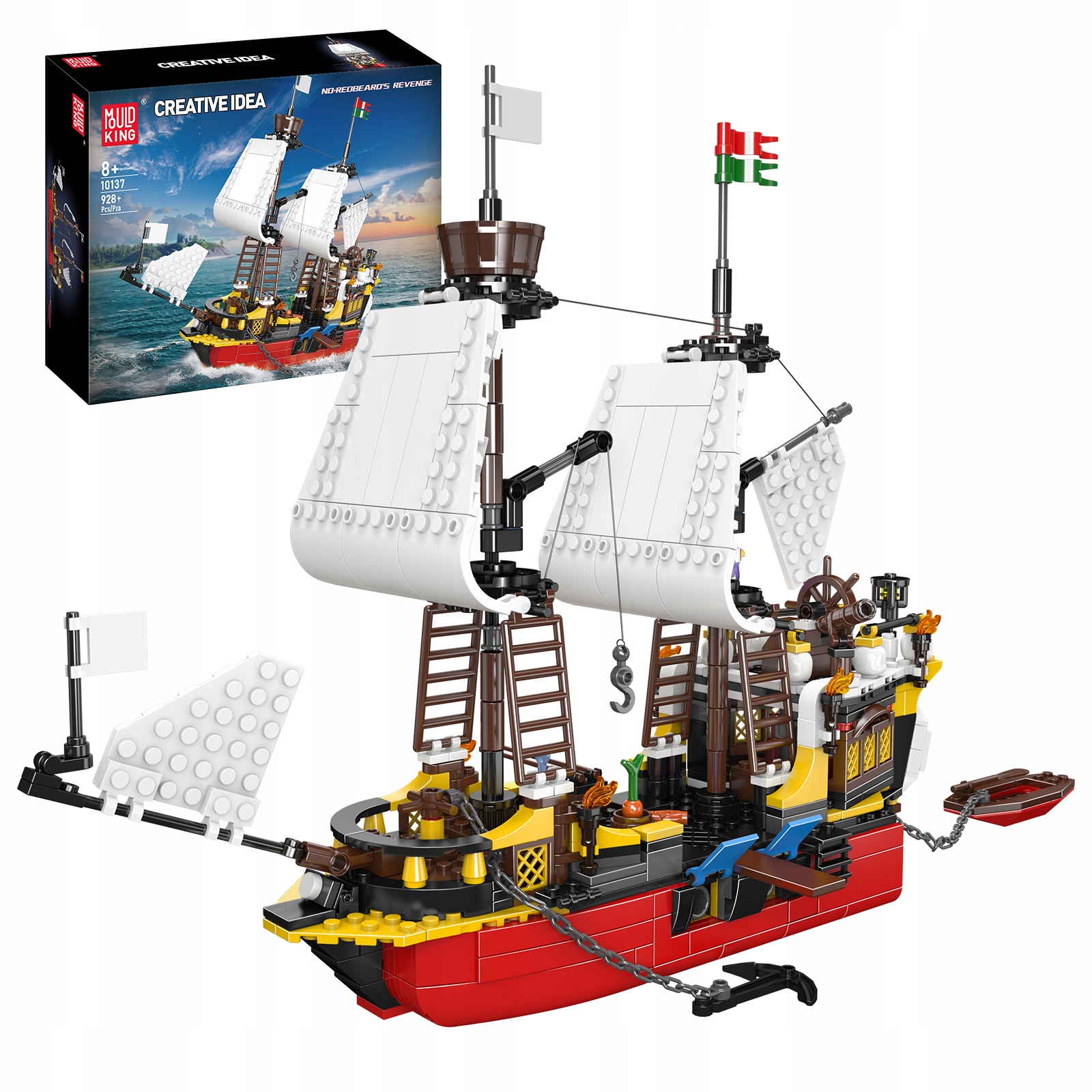 Klocki Mould King 10137 Statek Piracki Redbeard's Revenge 928 El.