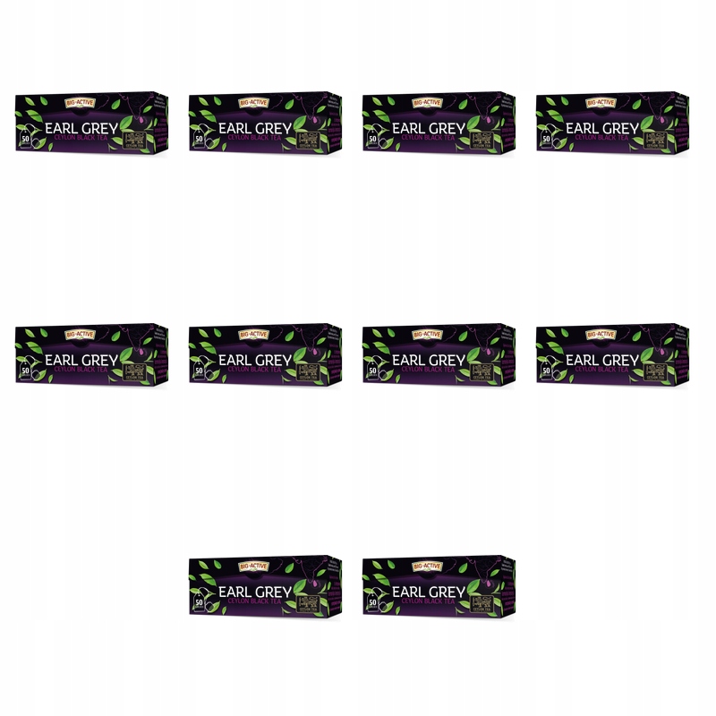 Big-Active Herbata Czarna Earl Grey (50 torebek x 1,5g) 75g X10