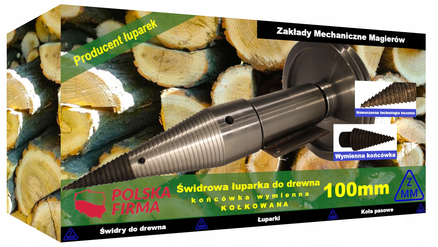 Vrtáková Štípačka s řemenicí, vyměnitelný hrot