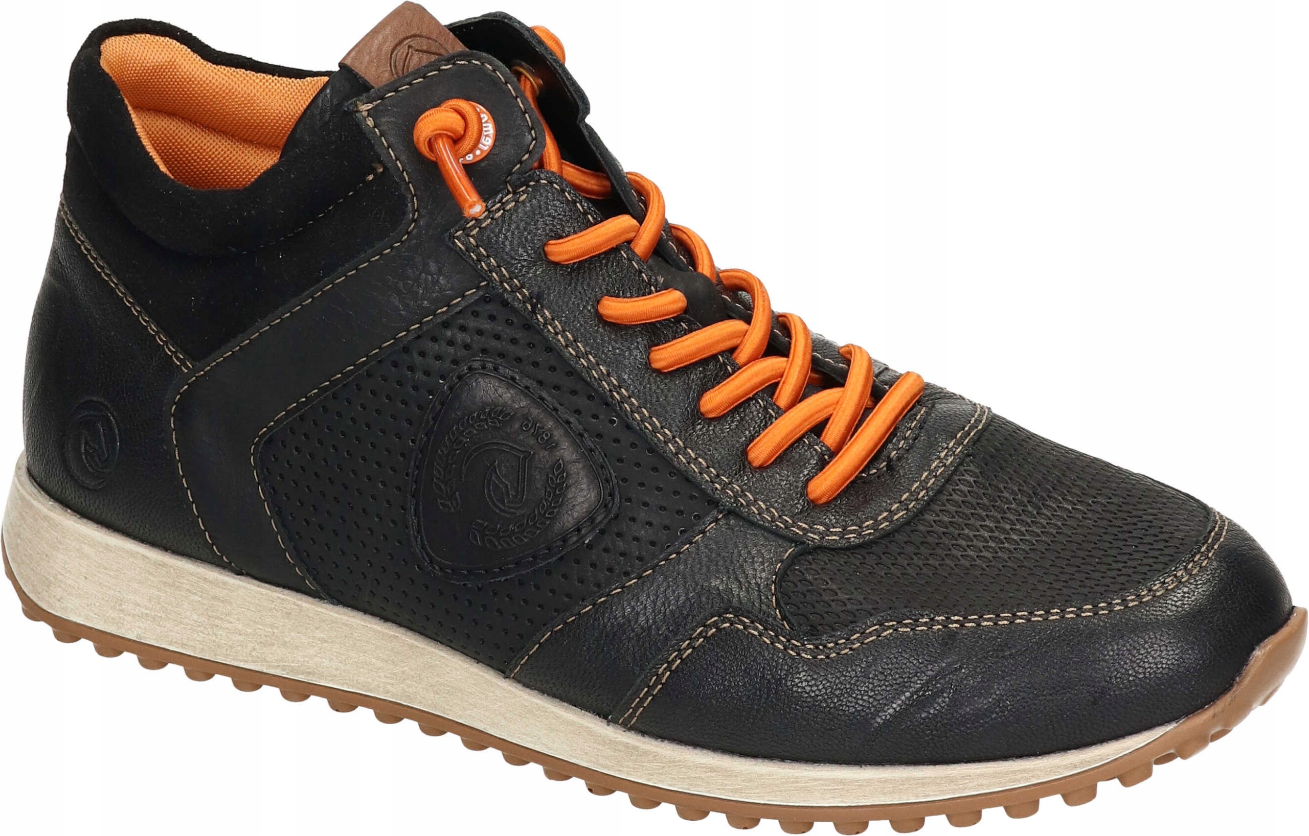 BOTKI REMONTE 990181-01 CZARNE DAMSKIE SKÓRZANE