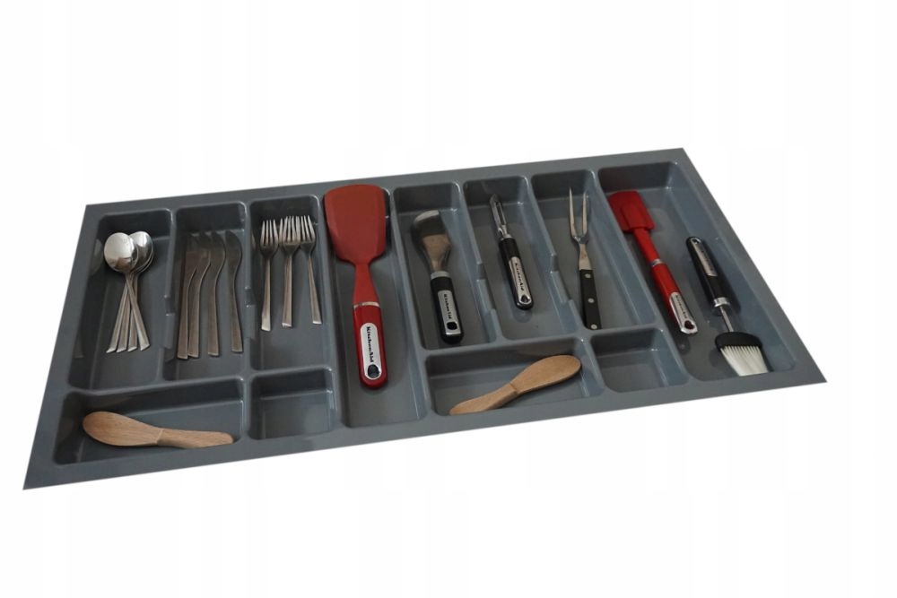 

Wkład organizer na sztućce szary do szuflady 90cm