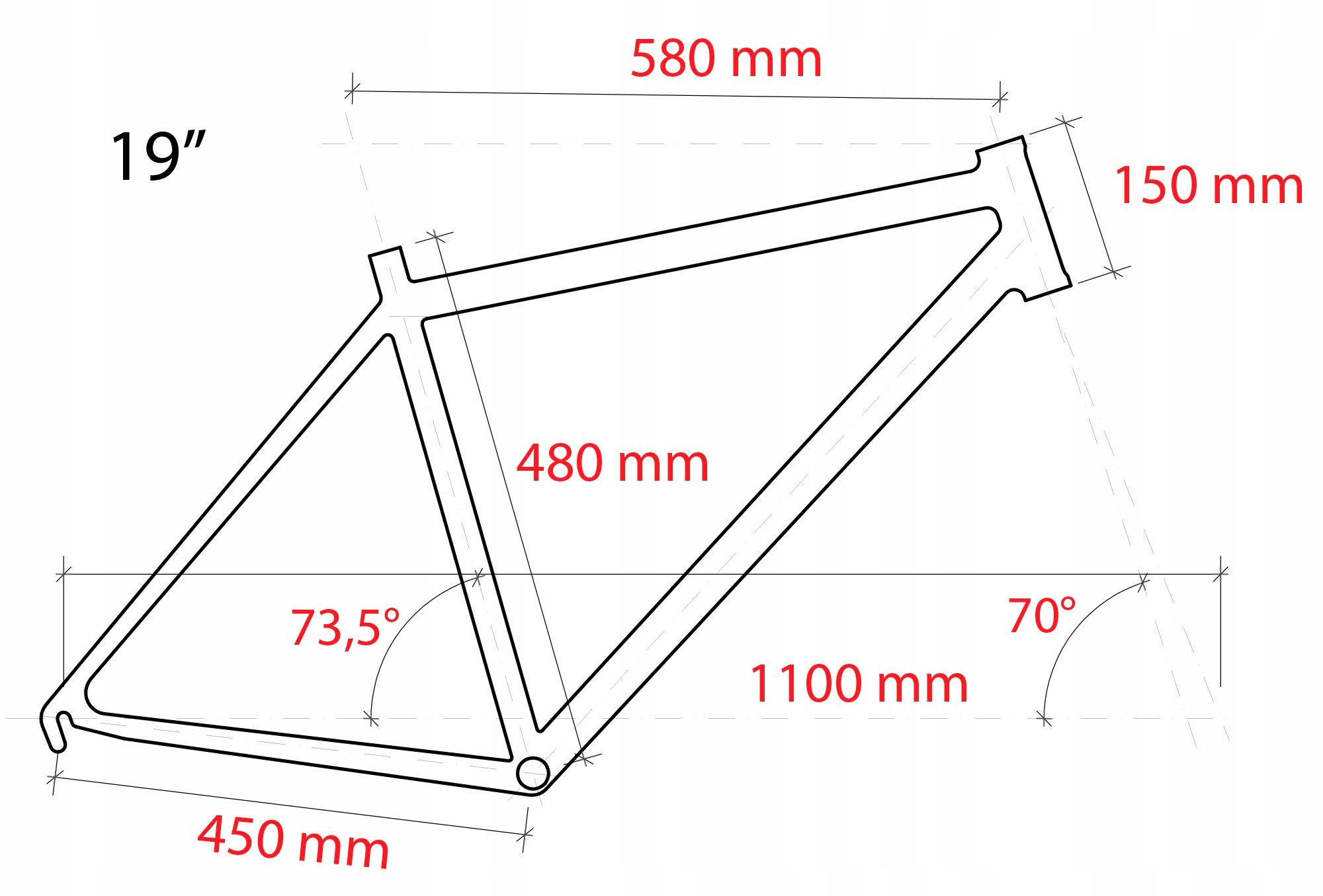 RAMA ALUMINIOWA VELLBERG 28" TREKKING/CROSS MĘSKA V-BRAKE/TARCZA 19" Rozmiar koła (