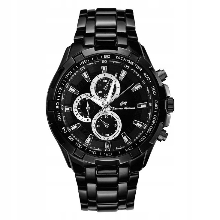 Zegarek męski GM analog data srebrny