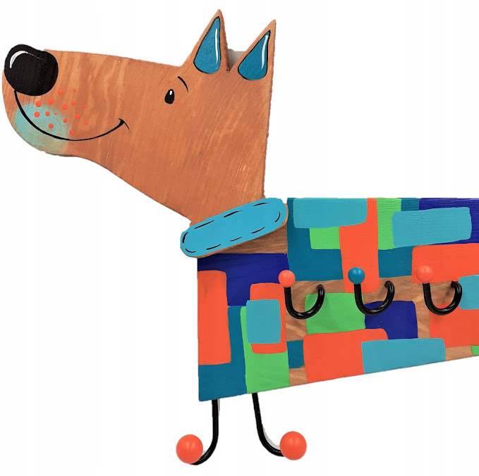 Velký věšák na oblečení pes pixel