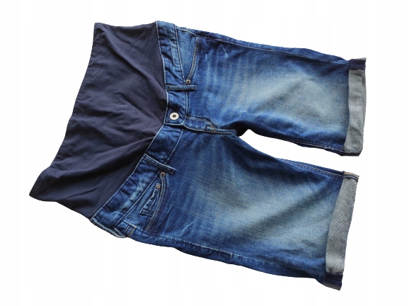 H&M MAMA___JEANSOWE CIĄŻOWE SPODENKI 38
