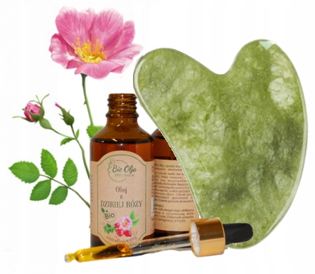 

Olejek różany naturalny Kamień Gua Sha Zestaw
