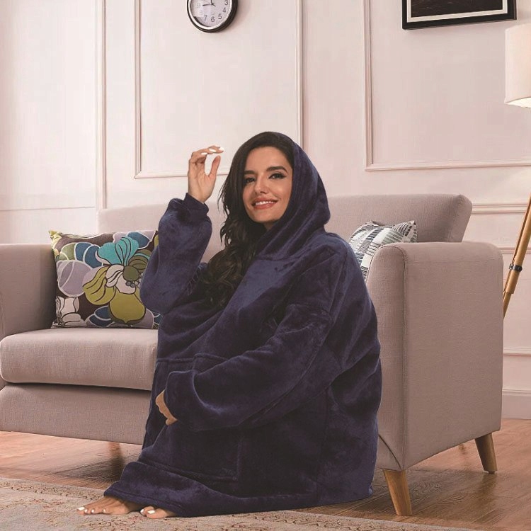 Ciepła bluza 4w1 Oversize, Kocobluza z polaru - gr