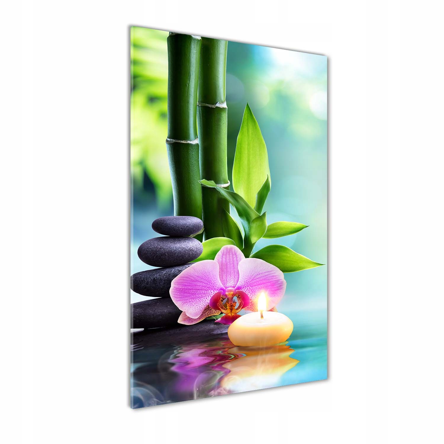 

Foto obraz akrylowy Orchidea i bambus 60x120 cm