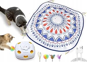 Levně Hračka Pro Kočky Interaktivní 4V1 Nabíjecí Elektronická Hračka