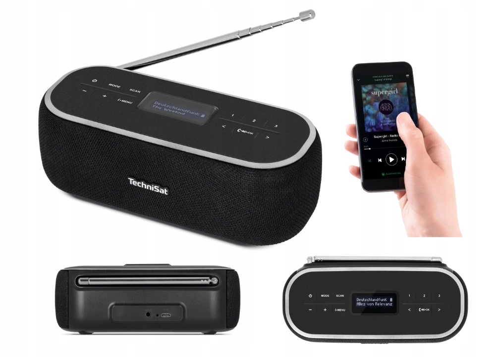 Prenosné rádio TechniSat Digitradio Bt 1 Bluetooth reproduktor Dab+ Fm