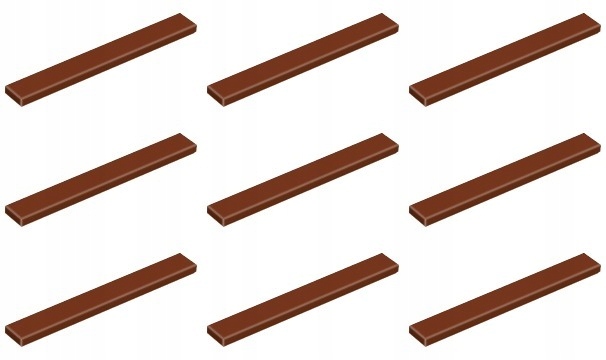 

Lego 4162 Tile Płytka 1x8 brązowa Nowa (9g) 9 szt.
