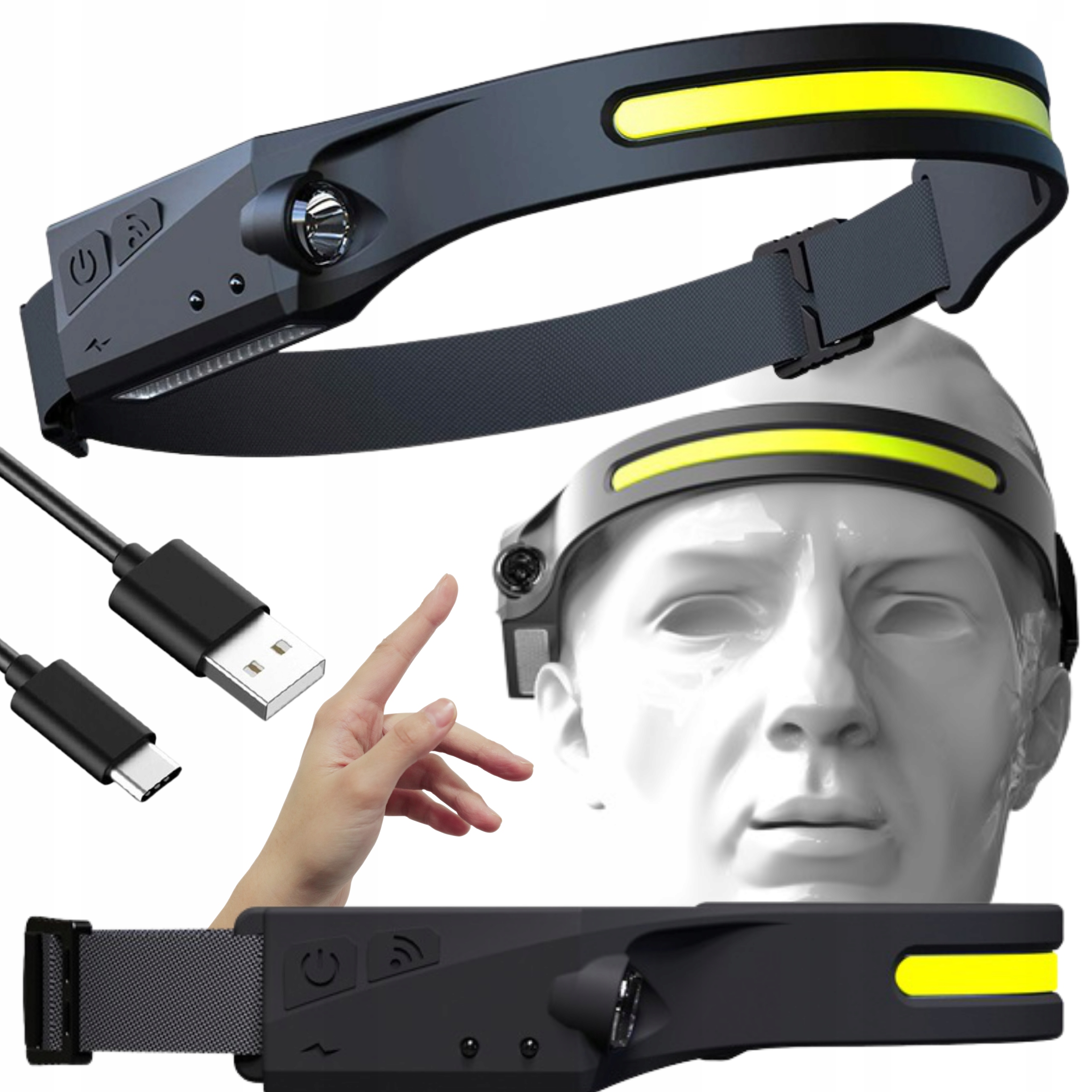 

Latarka Czołowa Czołówka Akumulator Led Usb 41 Led