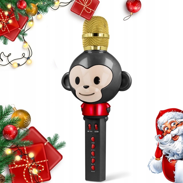 MIKROFON BLUETOOTH DO KARAOKE ŚPIEWANIA + GŁOŚNIK DLA DZIECI MAŁPKA EAN (GTIN) 5900495852731