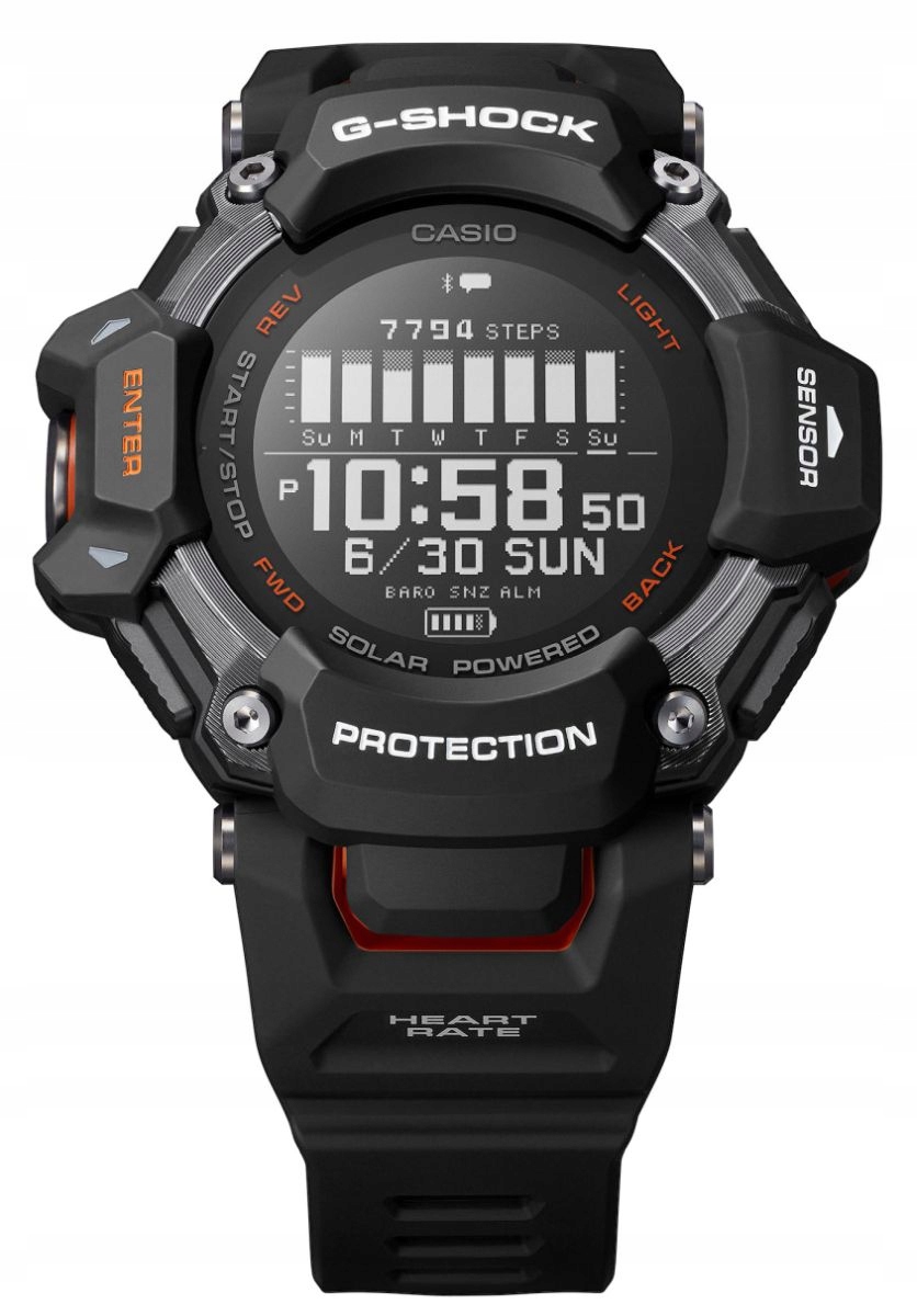 Černé pánské hodinky Chytré Hodinky Casio G-Shock GBD-H2000 Gwar.3+3L Zibi