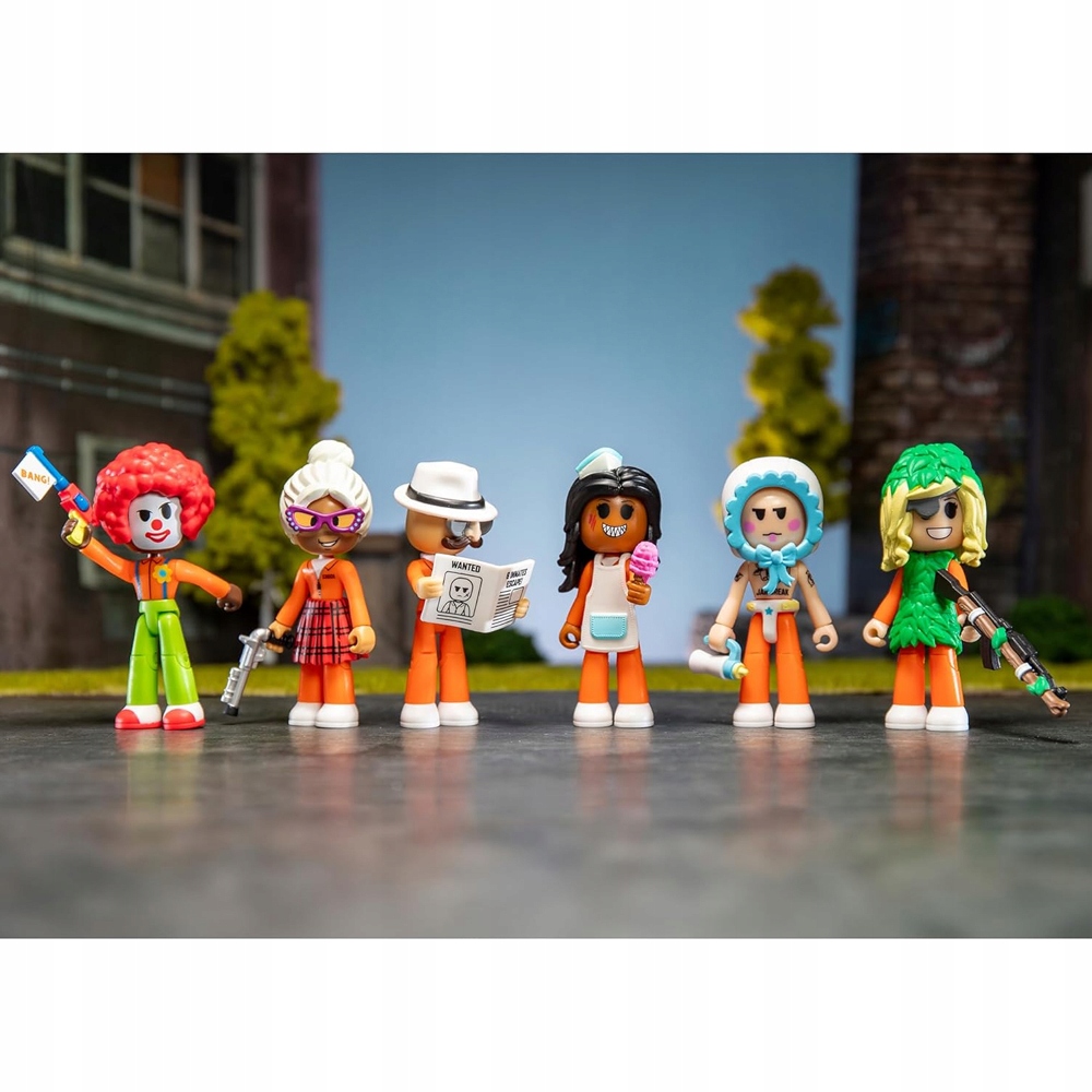 „Roblox Jailbreak“ figūrėlių rinkinys (6 figūrėlės + internetinis kodas) (originalus „Jazwares“ prekės ženklas)