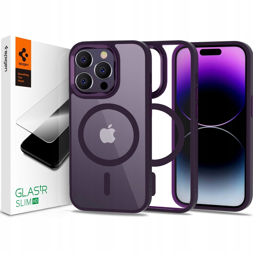 

Etui Magsafe Na Iphone 14 Pro Purple +szkło Spigen