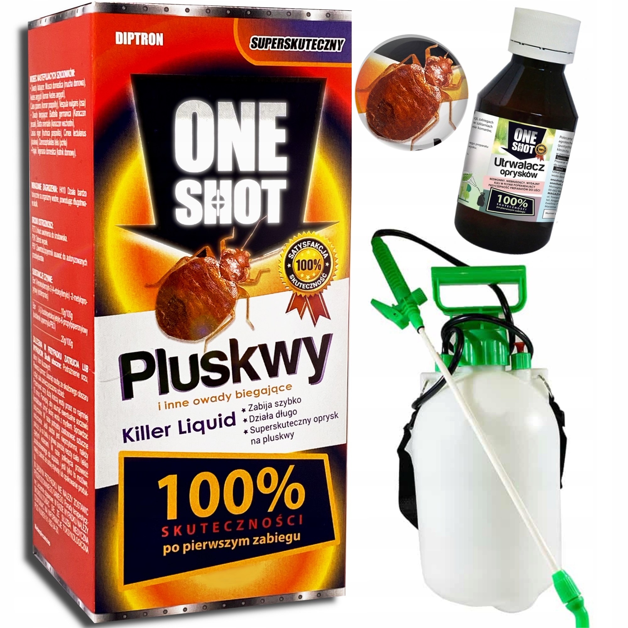 

Oneshot Zestaw pluskwy 5L+ utwalacz+ opryskiwacz