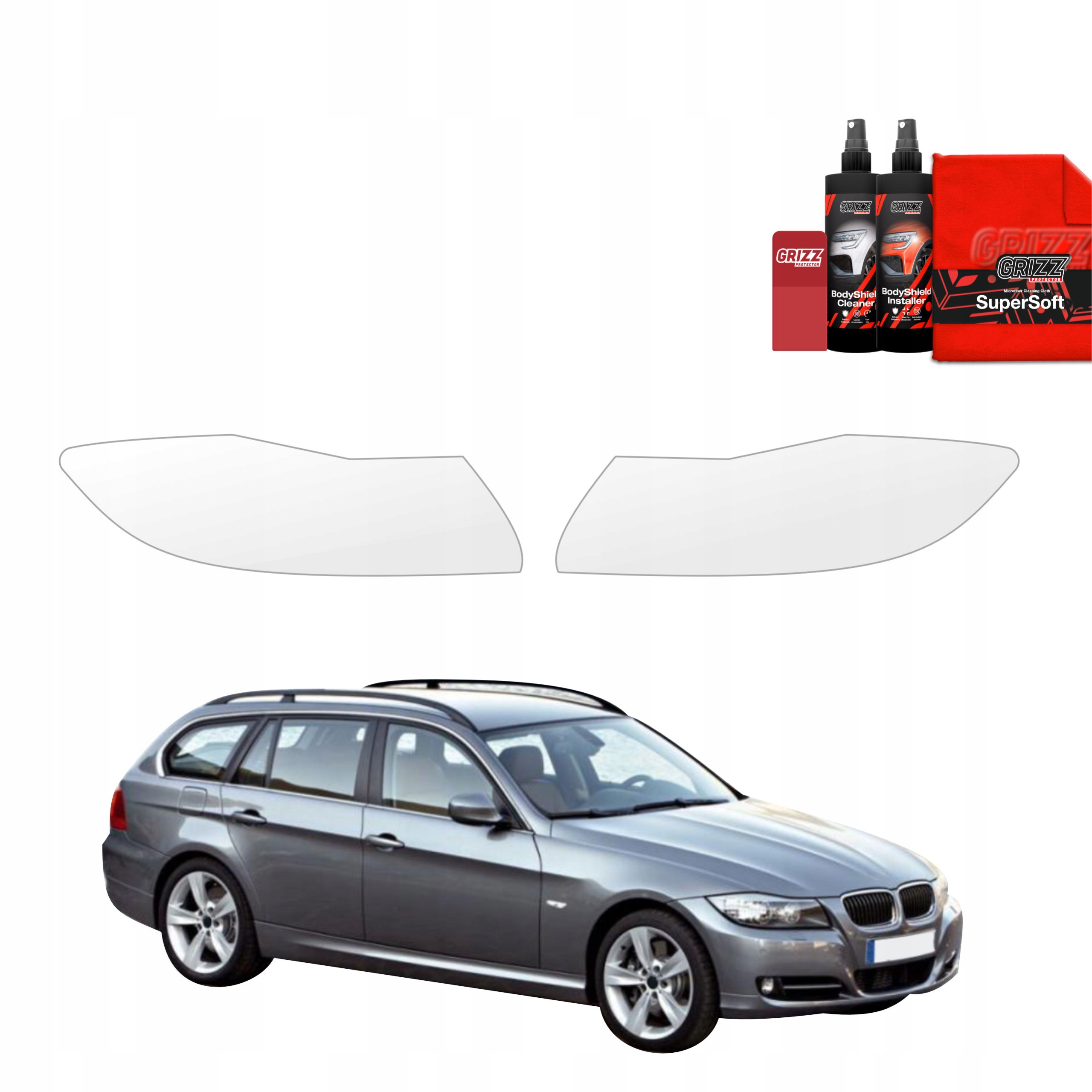 2v1 Fólie Ppf dýha na lampy pro Bmw 3 E91 Kombi LCI (2008-2012)