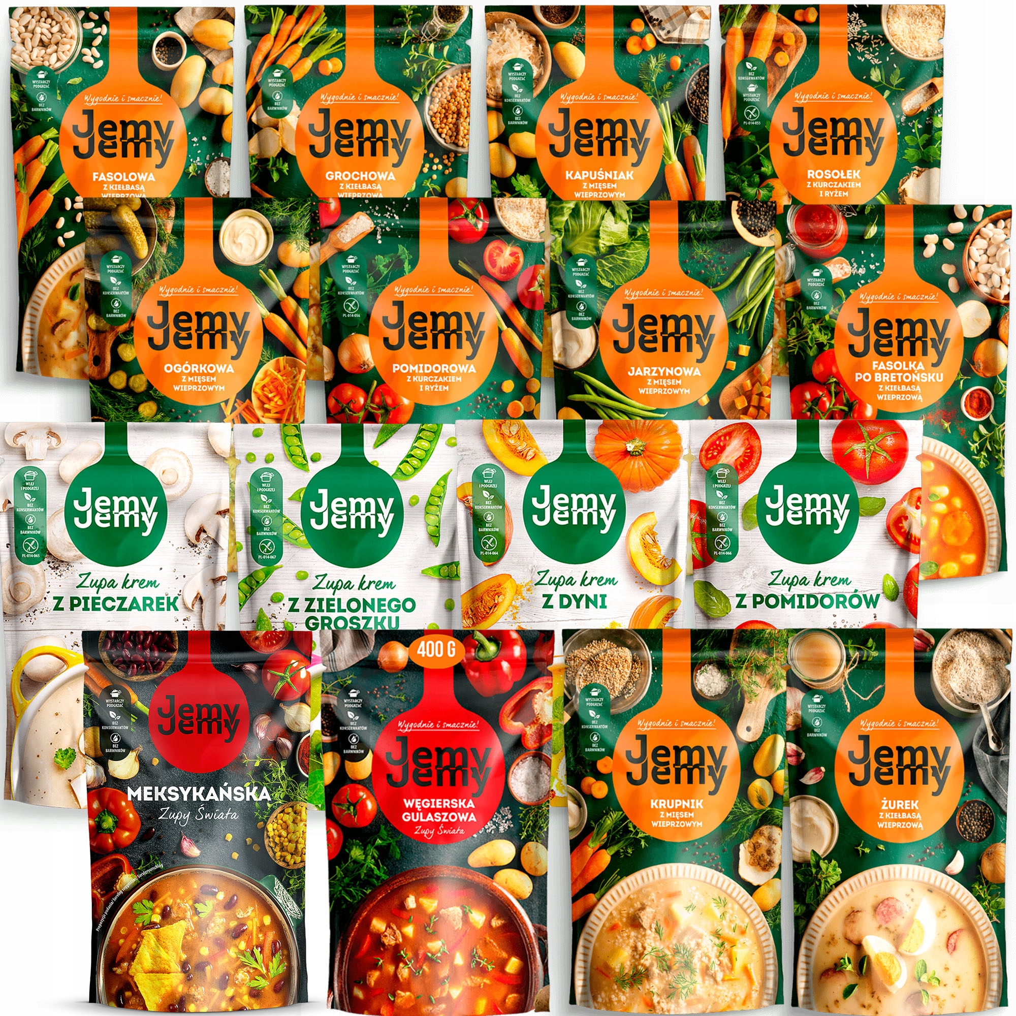 Profi Jemy Danie Gotowe Zupa x12 Krem x4 16szt 5,5Kg