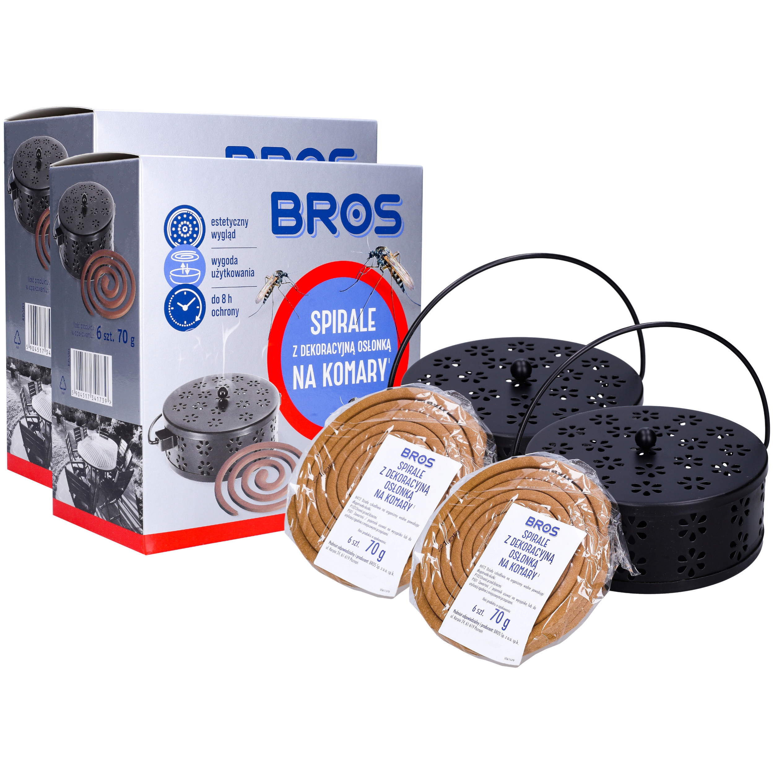 

Bros Spirala Na Komary 12 Sztuk Stalowa Osłonka