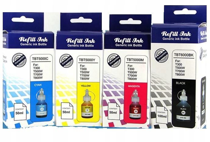 4x Tusz do Brother BT6000 BT5000 DCP-T500w T700W