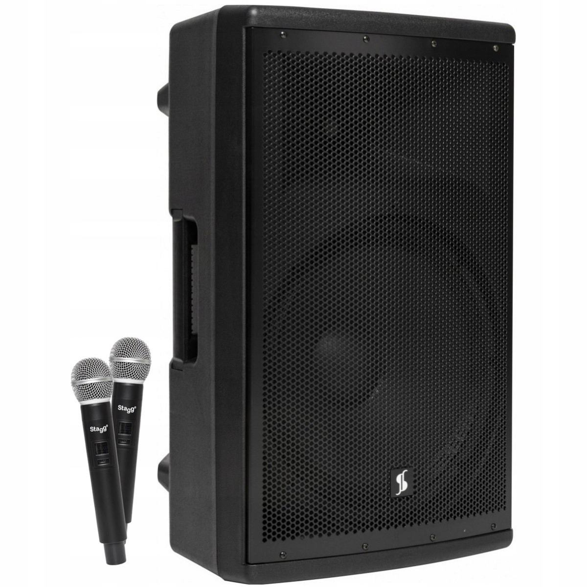 Stagg AS15B, mobilný 15" zvukový systém MP3/BT/USB/TWS/2x Uhf, 200W