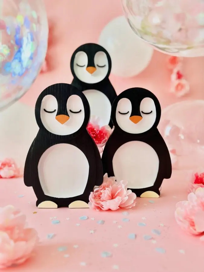 Lampka KUBUKU Pinguin Kolor dominujący czarny