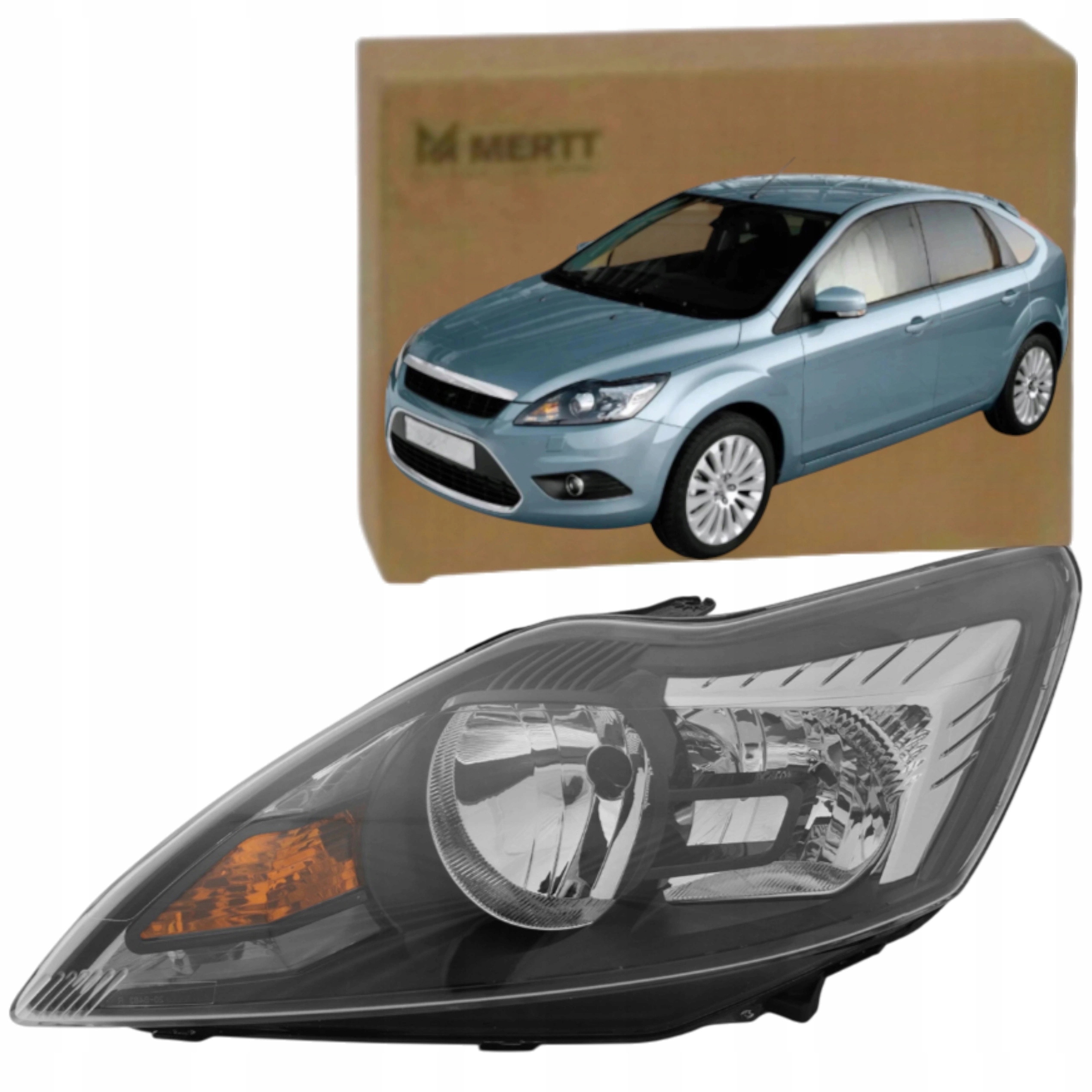 Světlomet Světlo Přední černá 8M5113W030 Ford Focus II mk2 Lift 2008-