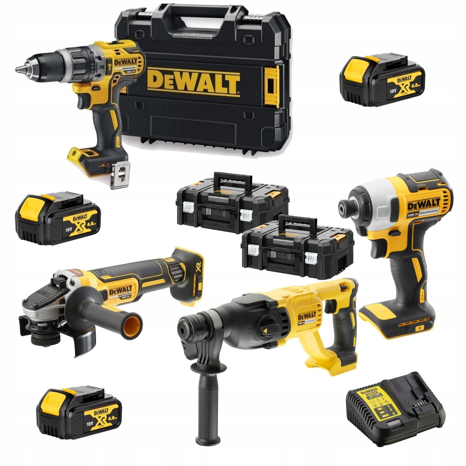 DEWALT ZESTAW NARZĘDZI COMBO 18V 4SZT 3X4.0Ah XR (DCK372M3T) • Cena