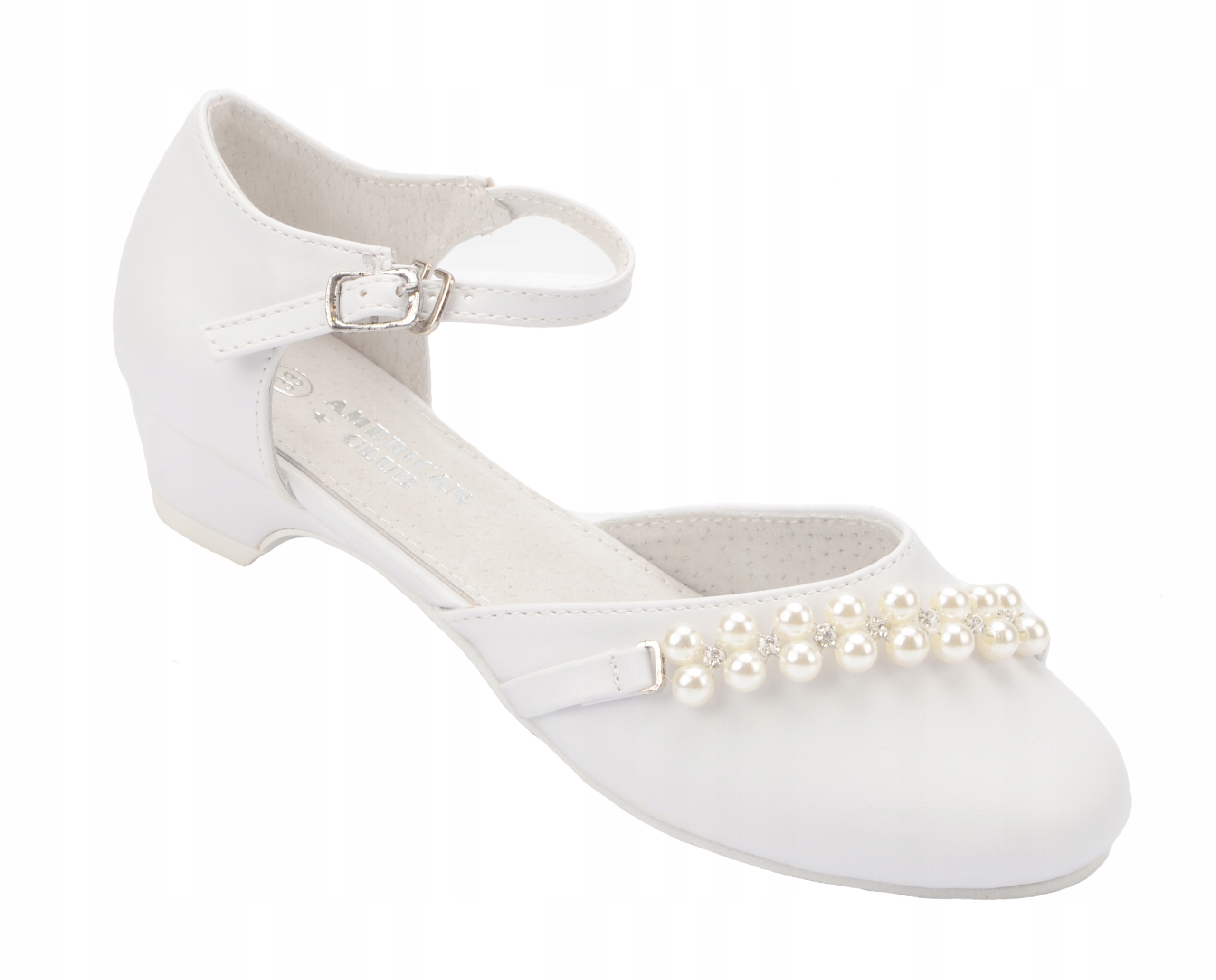 

Buty Komunijne Balerinki Dziewczęce Perły Białe 34