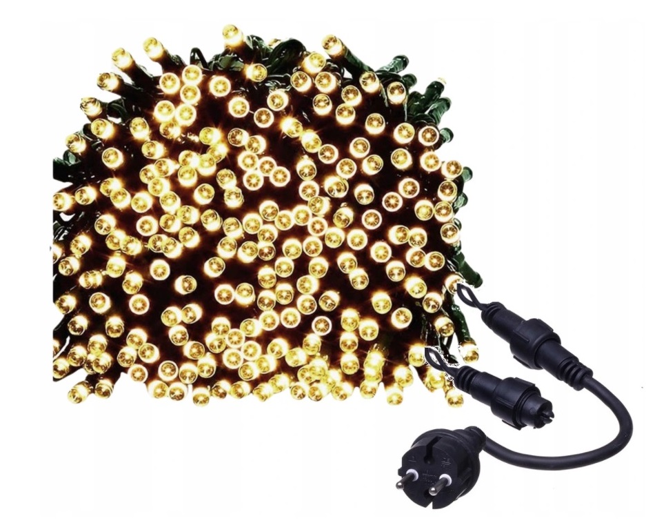 ZEWNĘTRZNE LAMPKI CHOINKOWE 500 LED STAŁE + FLASH Marka Ledlights