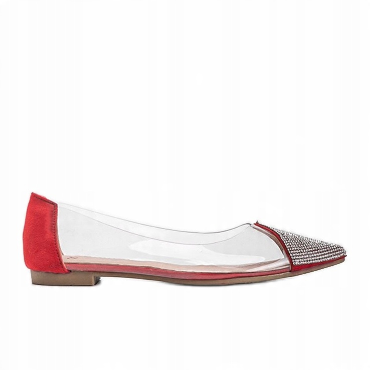 

Czerwone baleriny transparentne Ariana r.37