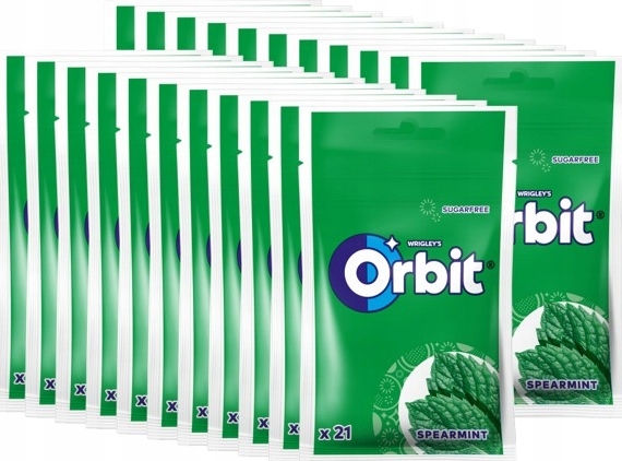 Levně Žvýkačka Orbit Spearmint máta 22 x 21 kabelka zelená