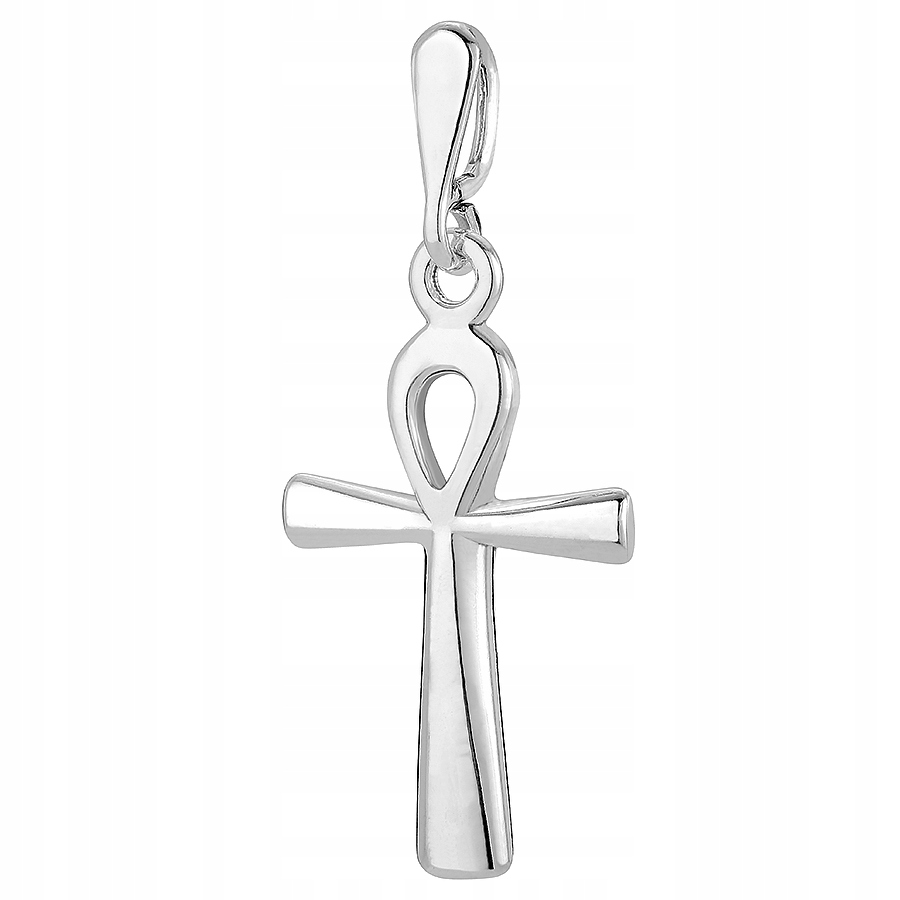 Křížek stříbro ryzost 925 Leštěný Přívěsek Egyptský kříž Crux Ansata
